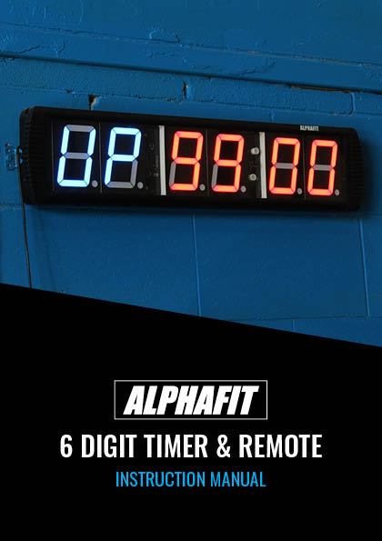AlphaFit 6 Digit Gym Timer Instructions