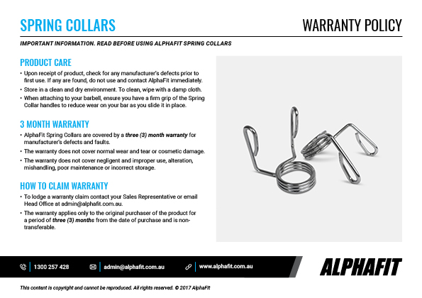 Spring Collar warranty