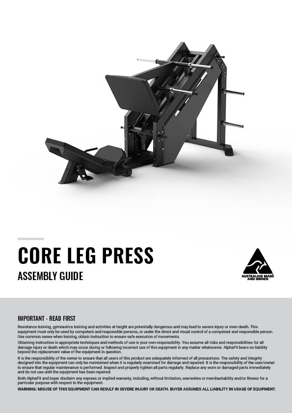 AlphaFit Core 40-Degree Leg Press Assembly Guide