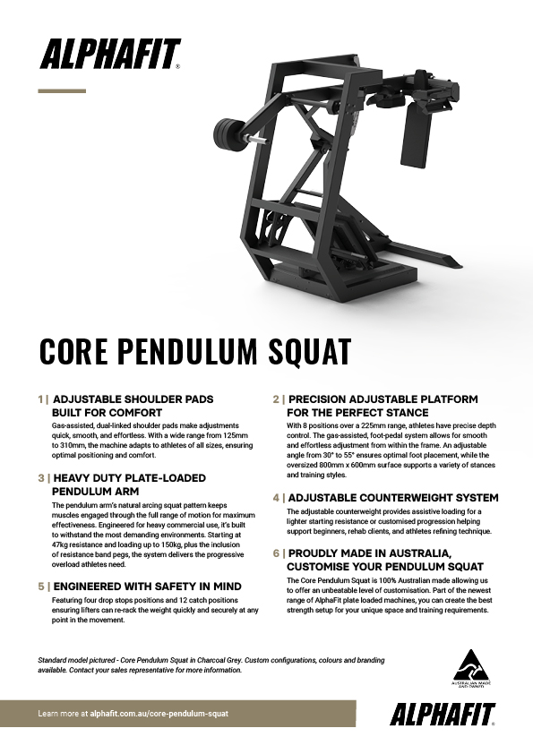 AlphaFit Core Pendulum Squat Assembly Guide