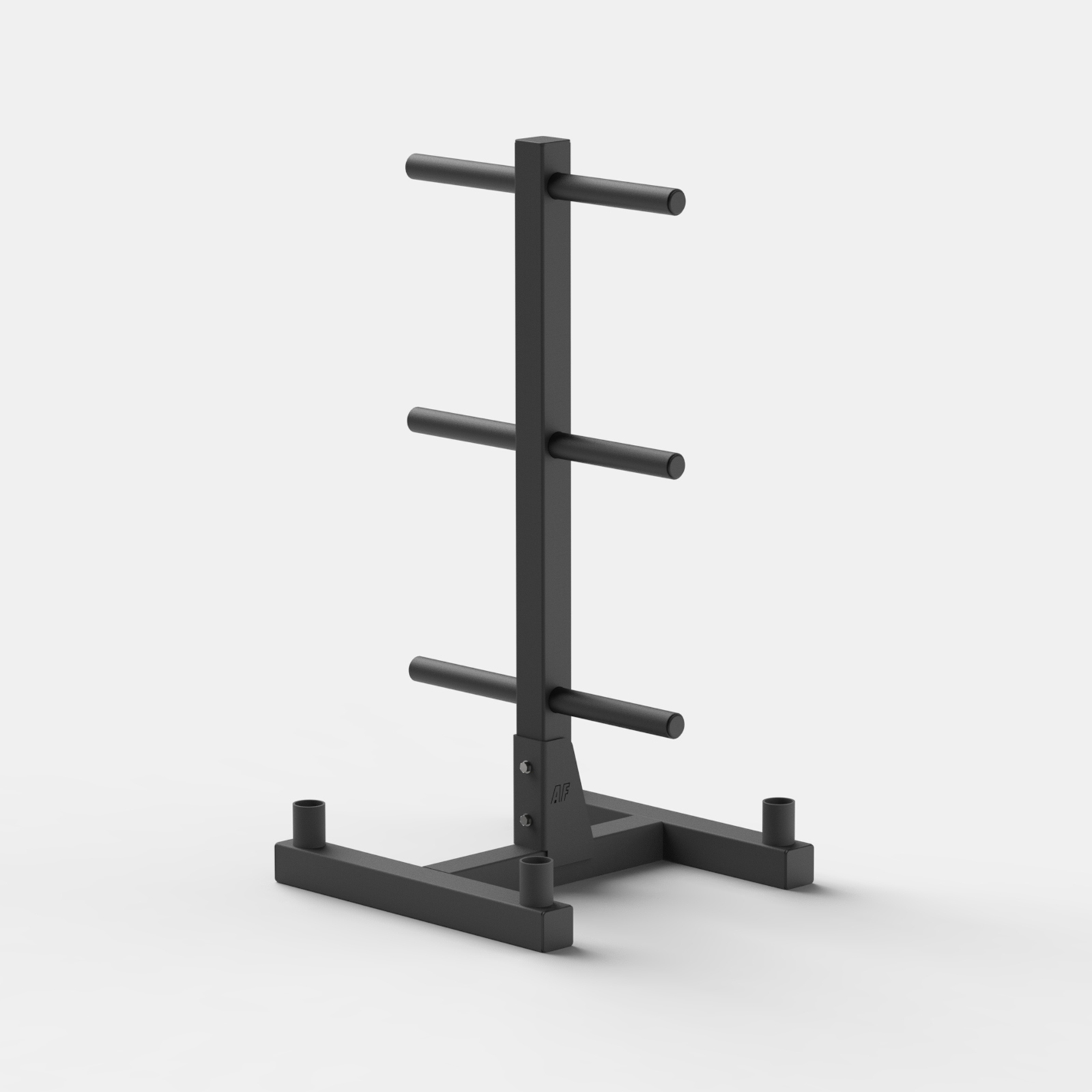 Weight Plate Tree with Storage 4 Bar - Black image