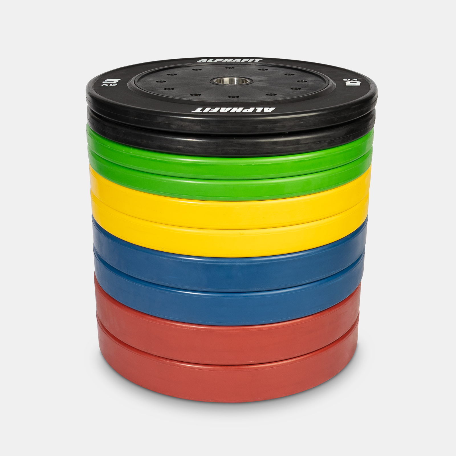 150kg Competition Bumper Plate Pack - Colour image