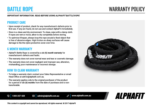 Battle Rope warranty