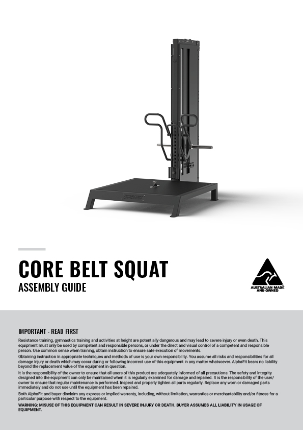 AlphaFit Core Belt Squat Assembly Guide