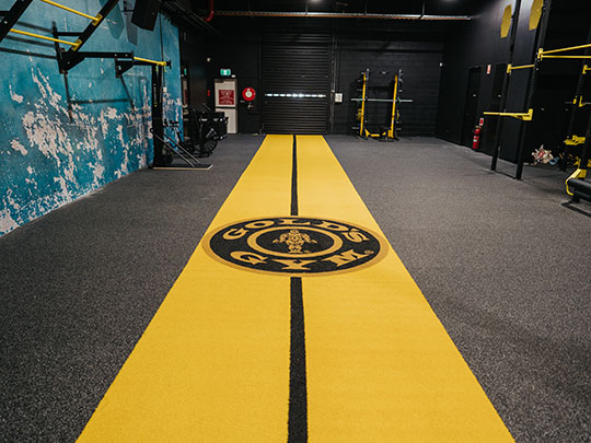 Golds Gym flooring