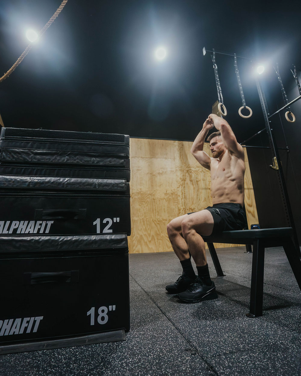 Jay Crouch Performing Seated Box Jumps