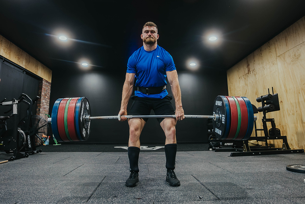 Jay Crouch Training in Home Gym