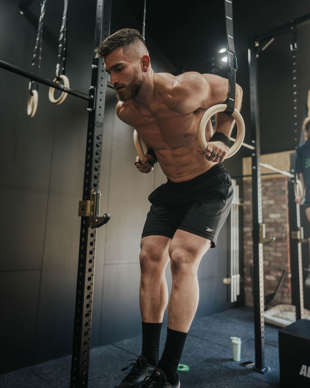 Jay Crouch Performing Ring Dips