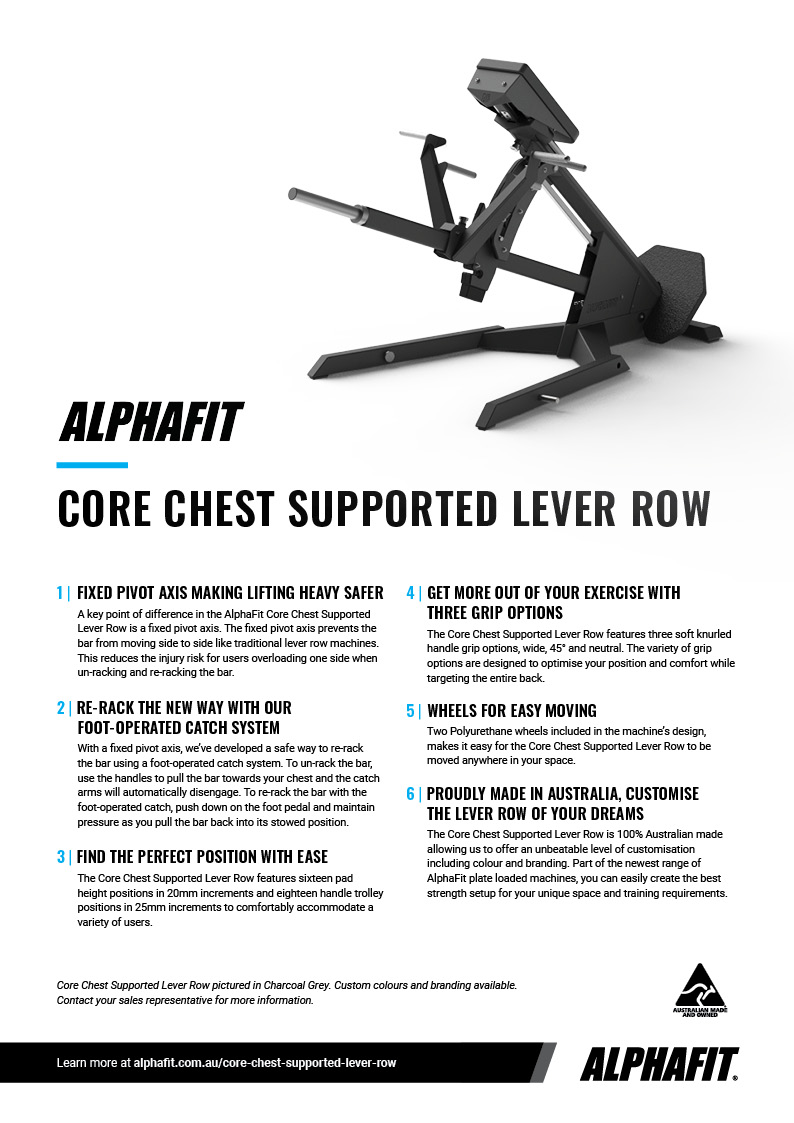 Core Chest Supported Lever Row AlphaFit