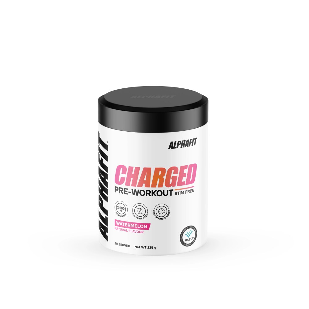 AlphaFit Charged Stim Free Pre Workout, Watermelon