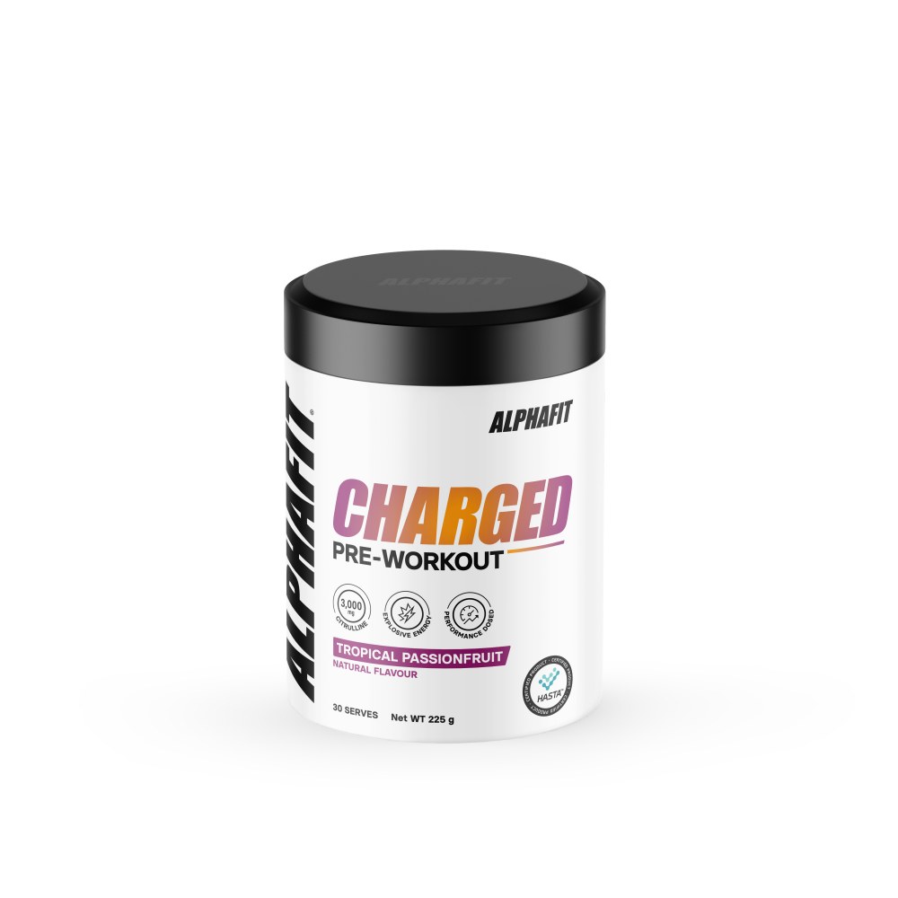 AlphaFit Charged Pre Workout, Tropical Passionfruit