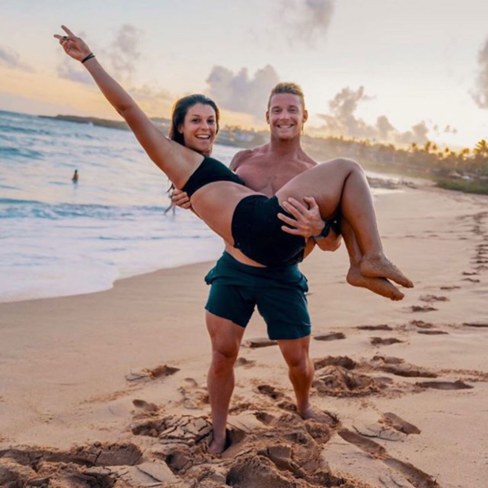 James Newbury and Kayla Banfield at the beach