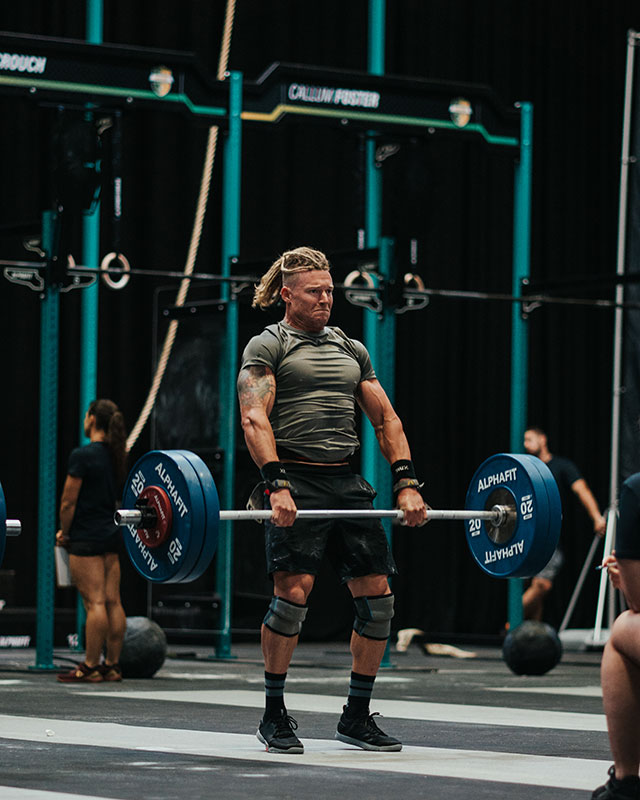 James Newbury Australian CrossFit Championship Shorty Bar Hang Squat Clean