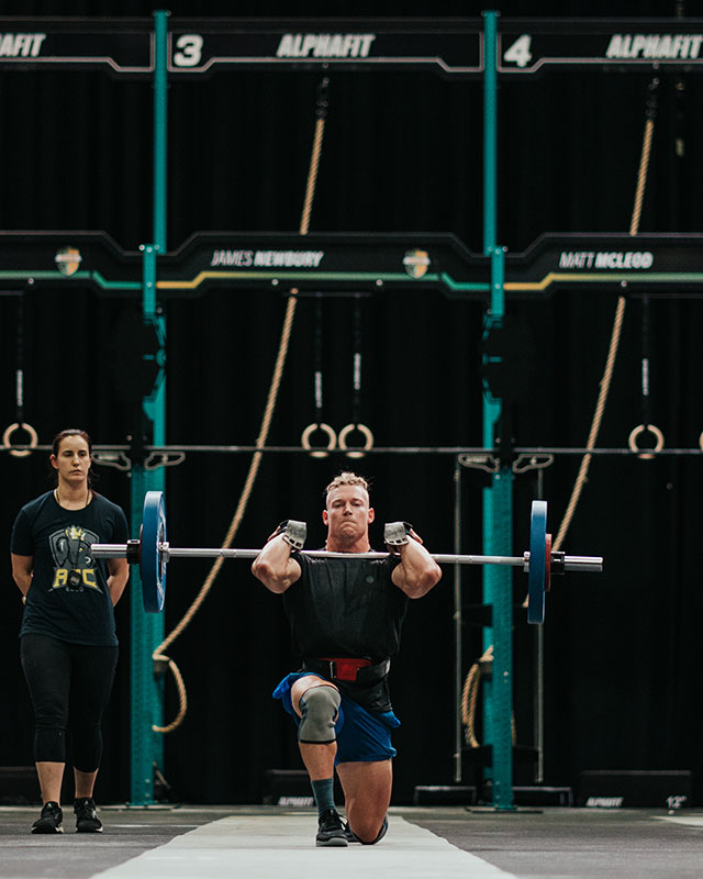 James Newbury Australian CrossFit Championship Front Rack Walking Lunges