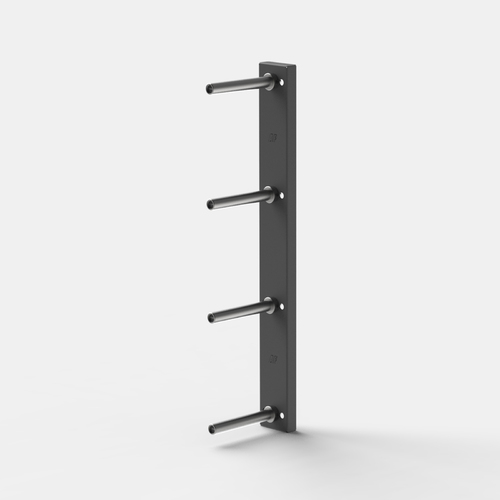 Wall Mounted Plate Storage 4 Pin - Charcoal Grey