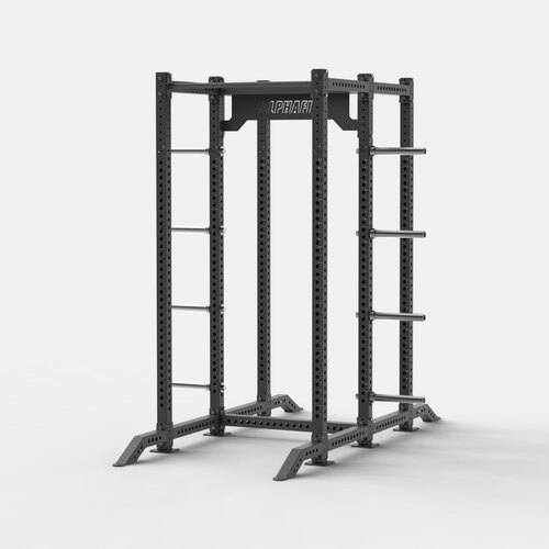 Freestanding Double Half Cage with Storage - Charcoal Grey