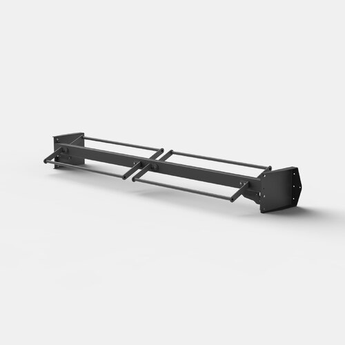 Wall Mounted Roller Door Chin Up Bars 3200mm - Charcoal Grey