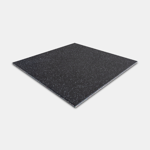 Ex-Comp Rubber Gym Tile 15mm - Black with Grey Fleck